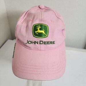 John Deere Hat Womens Pink Adjustable Strapback Dad Cap Ladies